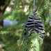 Tree ornament made with retired bike inner tubes and parts - LINKS by Annette