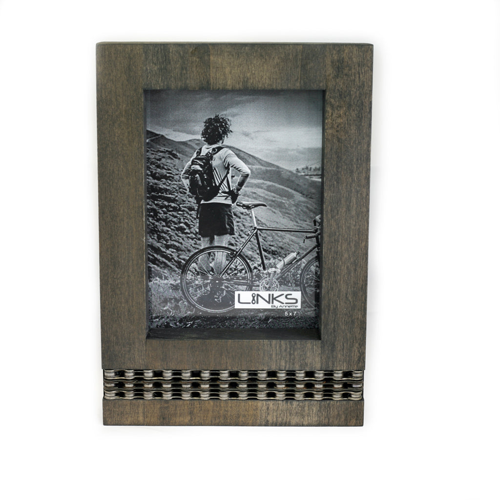 Cycling Chain Chunk Frame, 5x7, Home goods, elevated, upcycled, unique, handmade, chicago, bike parts, Bike gifts, LINKS by Annette