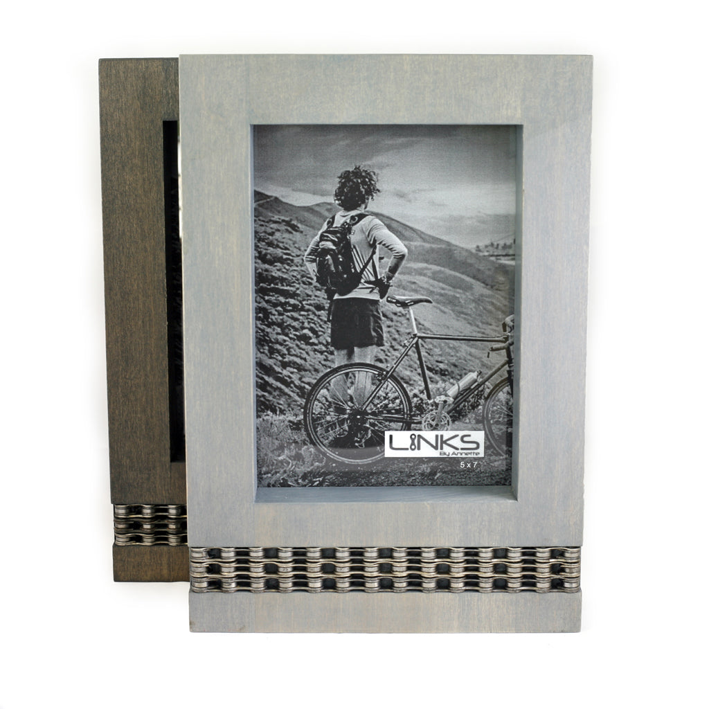 Cycling Chain Chunk Frame, 5x7, Home goods, elevated, upcycled, unique, handmade, chicago, bike parts, Bike gifts, LINKS by Annette