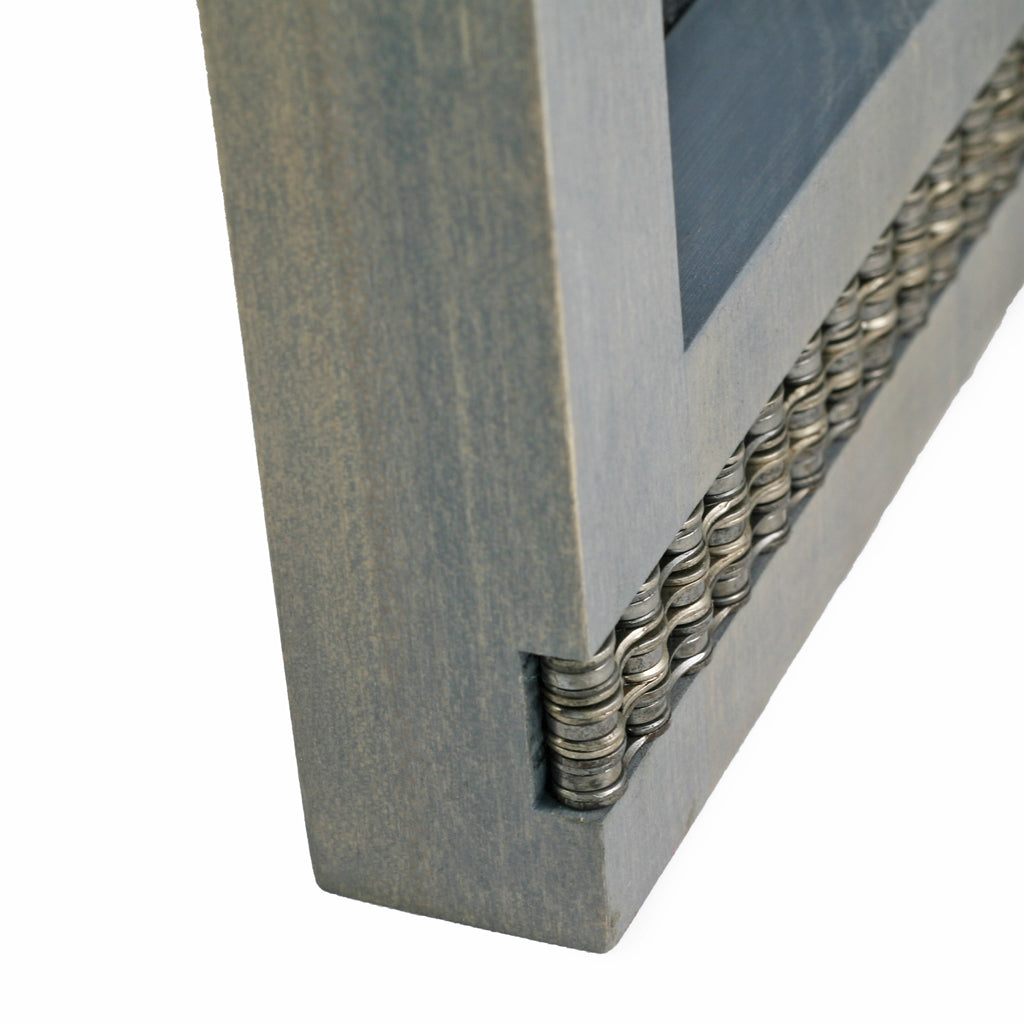 Cycling Chain Chunk Frame, 5x7, Home goods, elevated, upcycled, unique, handmade, chicago, bike parts, Bike gifts, LINKS by Annette