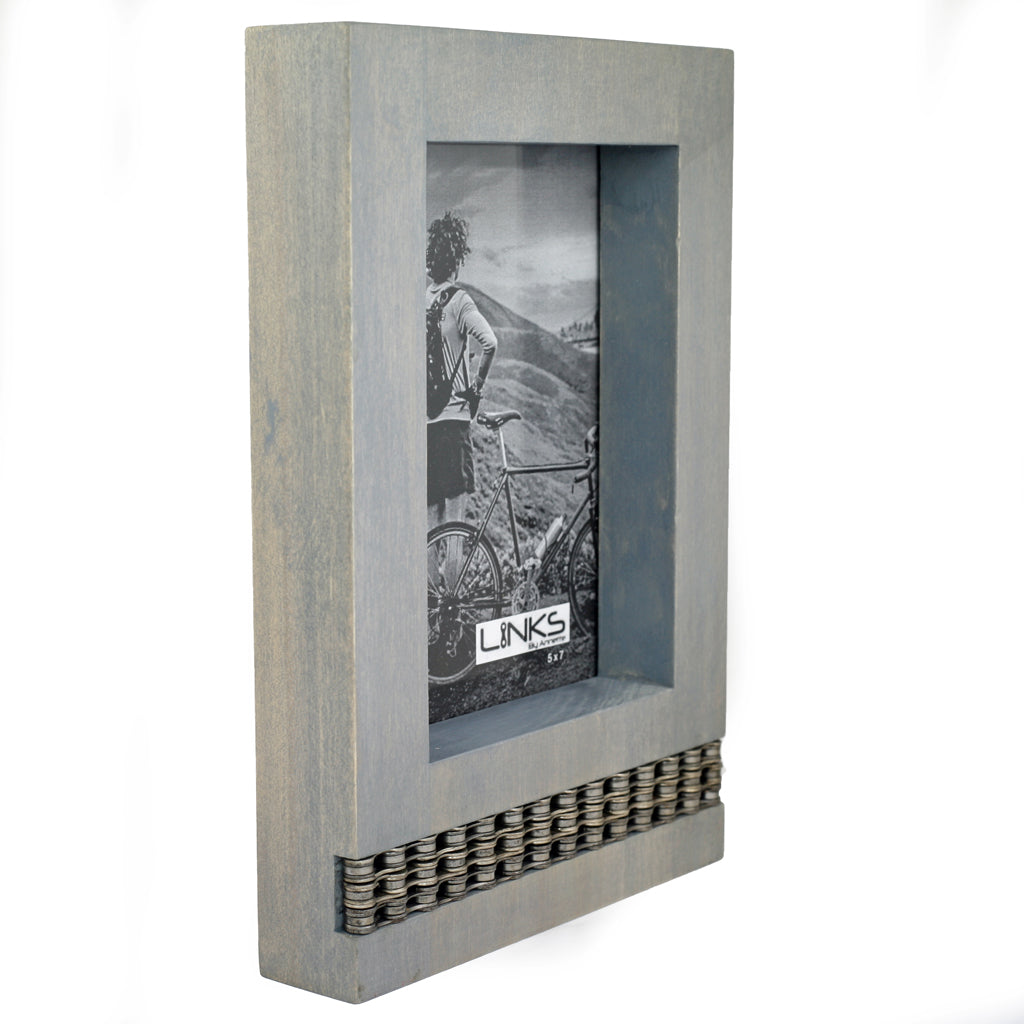 Cycling Chain Chunk Frame, 5x7, Home goods, elevated, upcycled, unique, handmade, chicago, bike parts, Bike gifts, LINKS by Annette