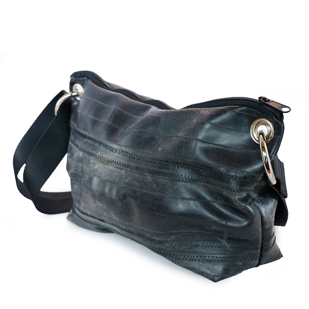 Crossbody Messenger Bag, Medium, Small things, elevated, upcycled, unique, handmade, chicago, bike parts, Bike gifts, LINKS by Annette