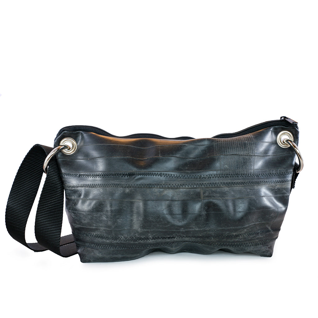 Crossbody Messenger Bag, Medium, Small things, elevated, upcycled, unique, handmade, chicago, bike parts, Bike gifts, LINKS by Annette