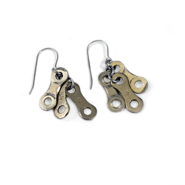 Bike chain earrings deals