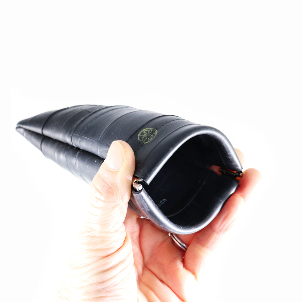 Inner Tube Squeeze Pouch, Small things, elevated, upcycled, unique, handmade, chicago, bike parts, Bike gifts, LINKS by Annette