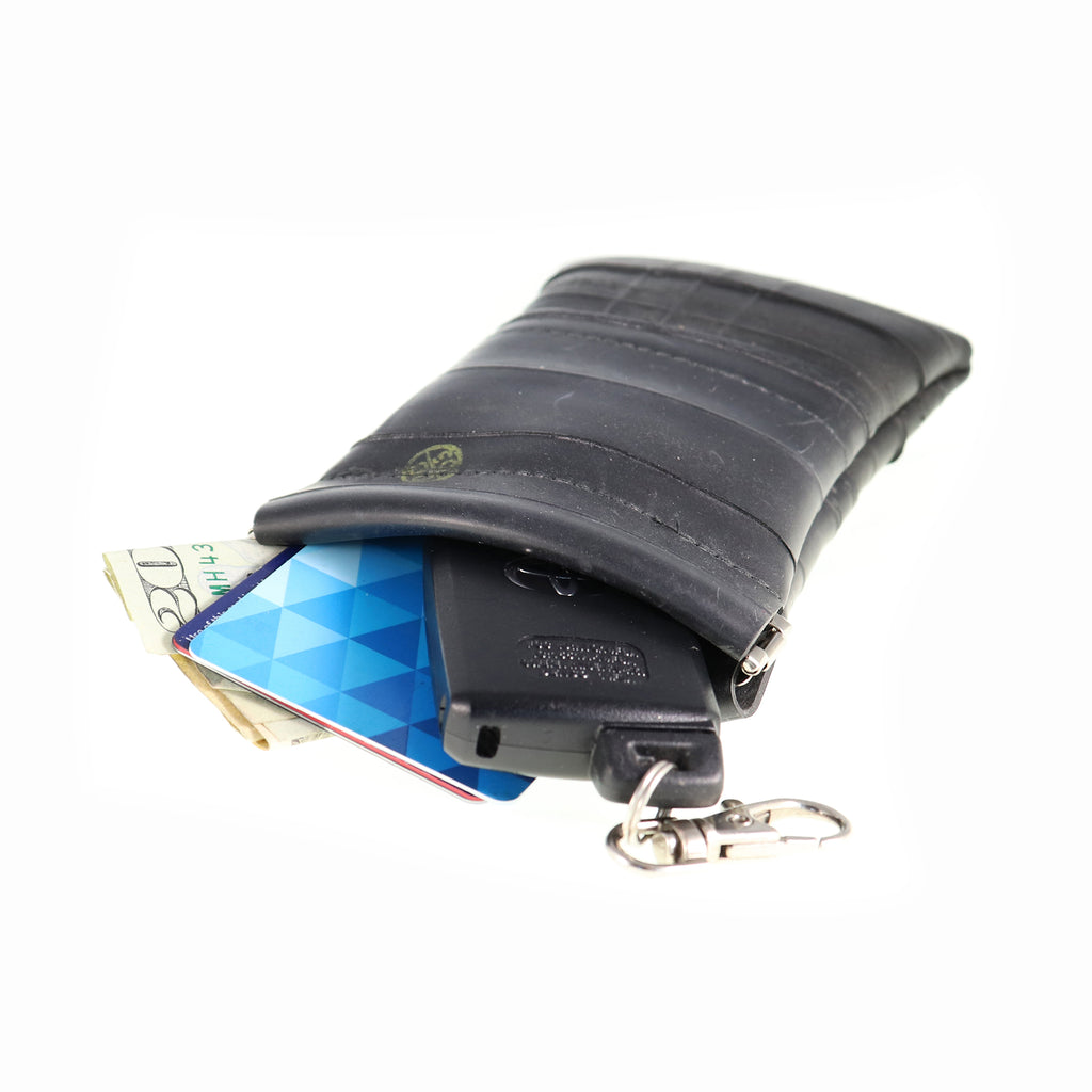 Inner Tube Squeeze Pouch, Small things, elevated, upcycled, unique, handmade, chicago, bike parts, Bike gifts, LINKS by Annette