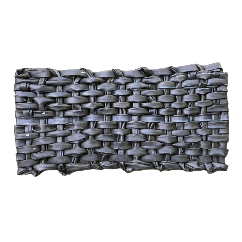 Indoor/Outdoor Inner Tube Mat, Home goods, elevated, upcycled, unique, handmade, chicago, bike parts, Bike gifts, LINKS by Annette