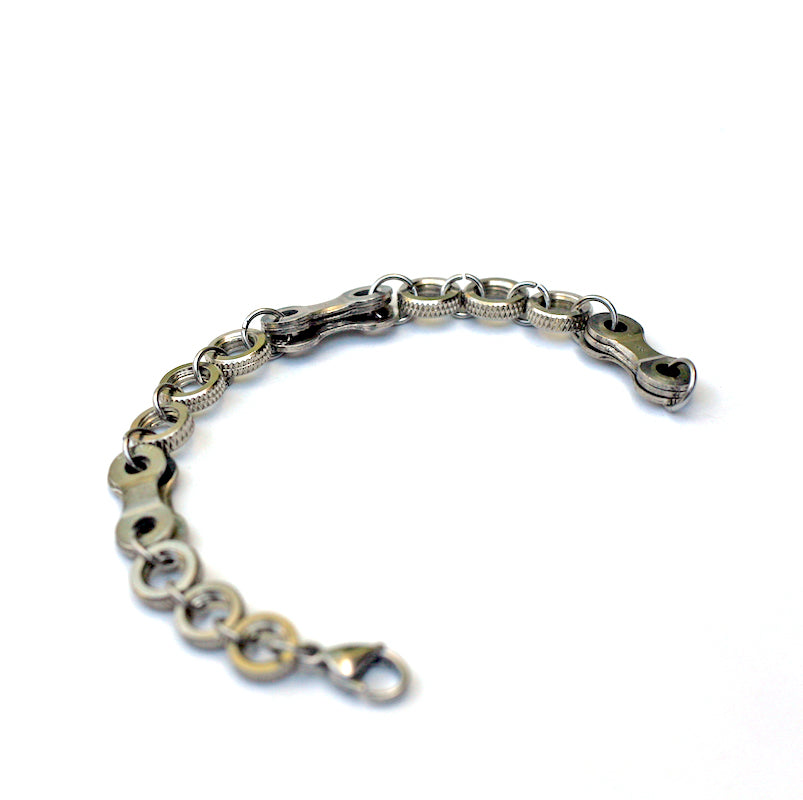 Presta Bling Bracelet, Bike Jewelry, elevated, upcycled, unique, handmade, chicago, bike parts, Bike gifts, LINKS by Annette