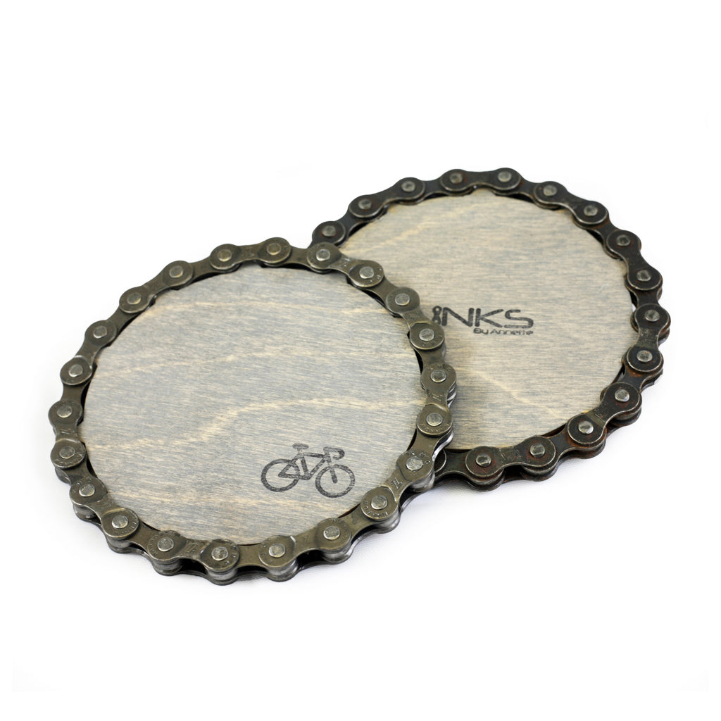 Holiday Combo Deal: Coaster and Bottle Opener Gift Set, Home goods, elevated, upcycled, unique, handmade, chicago, bike parts, Bike gifts, LINKS by Annette