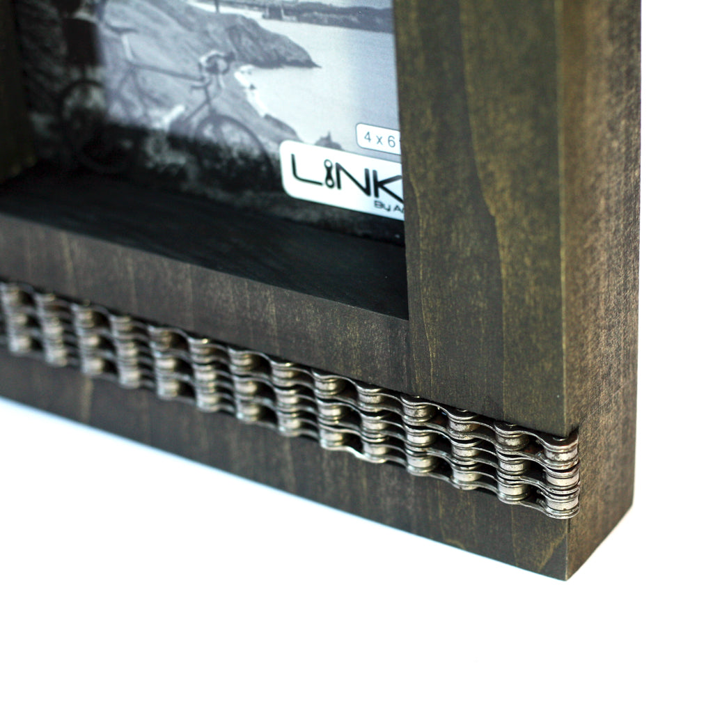 Cycling Chain Chunk Frame, 4X6, Home goods, elevated, upcycled, unique, handmade, chicago, bike parts, Bike gifts, LINKS by Annette