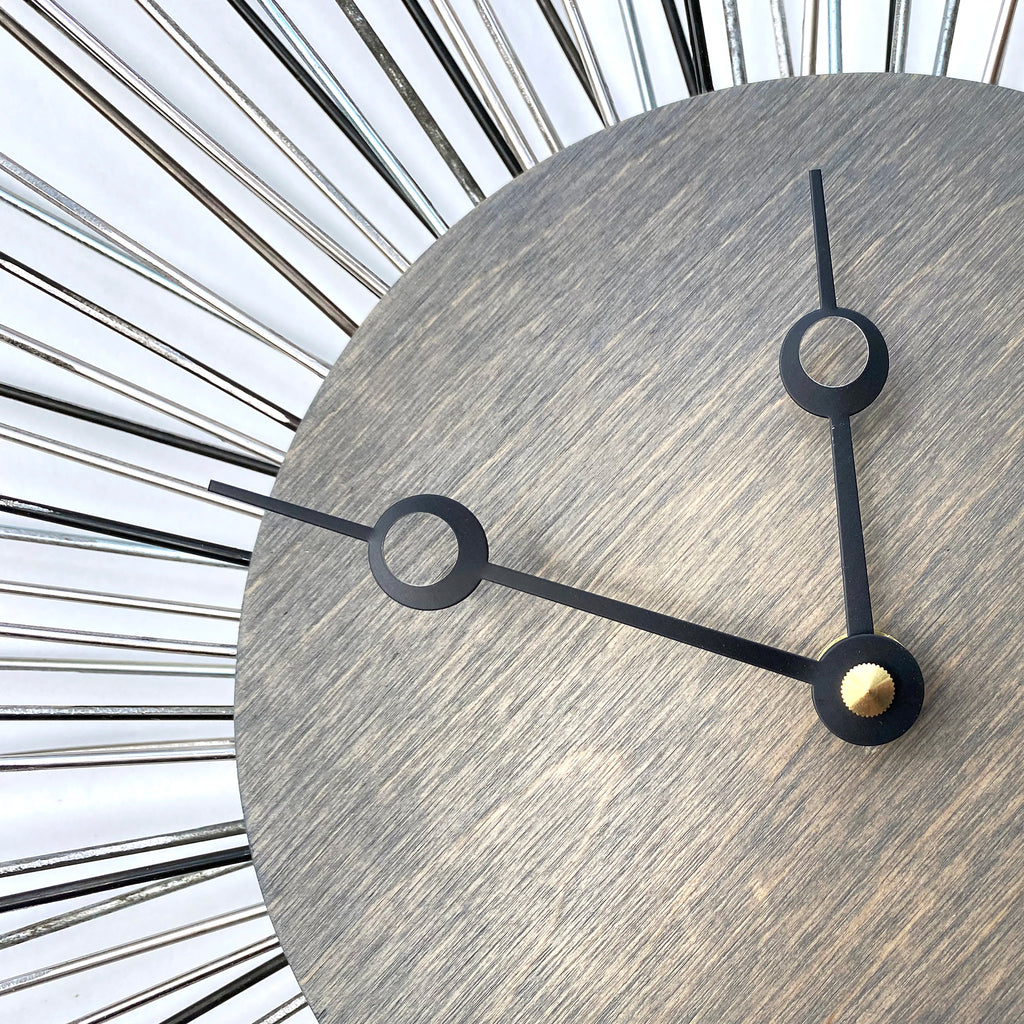 Sunburst Spoke Clock, Clocks & Mirrors, elevated, upcycled, unique, handmade, chicago, bike parts, Bike gifts, LINKS by Annette