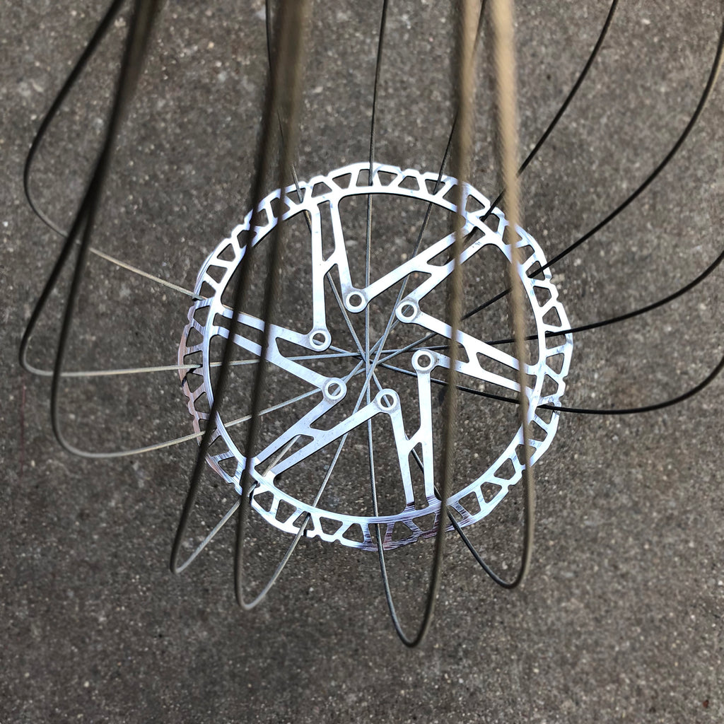 Disk Brake Hanging Planter, Home goods, elevated, upcycled, unique, handmade, chicago, bike parts, Bike gifts, LINKS by Annette