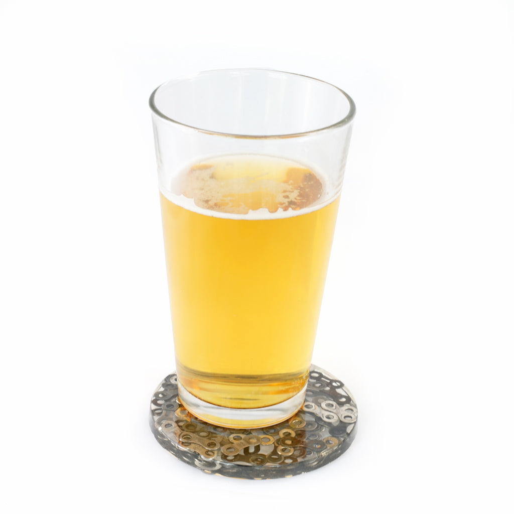 Bike Coasters, Dissected Chain, Home goods, elevated, upcycled, unique, handmade, chicago, bike parts, Bike gifts, LINKS by Annette