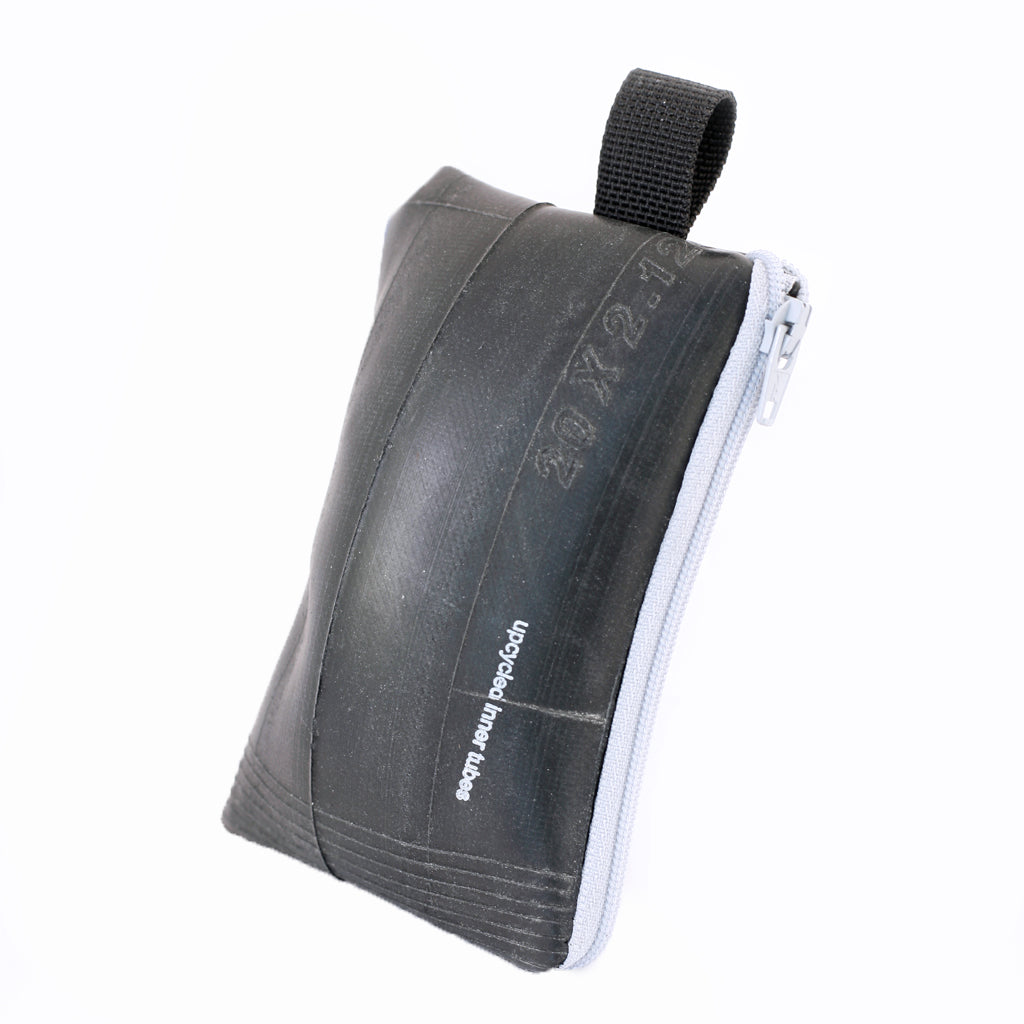 Inner Tube Pouch, small, Small things, elevated, upcycled, unique, handmade, chicago, bike parts, Bike gifts, LINKS by Annette