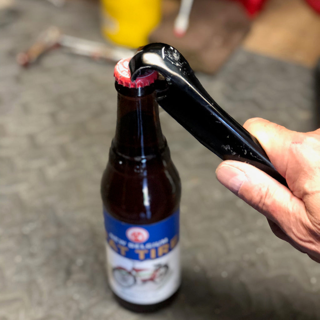 Bottle Opener, Crank Arm, Home goods, elevated, upcycled, unique, handmade, chicago, bike parts, Bike gifts, LINKS by Annette