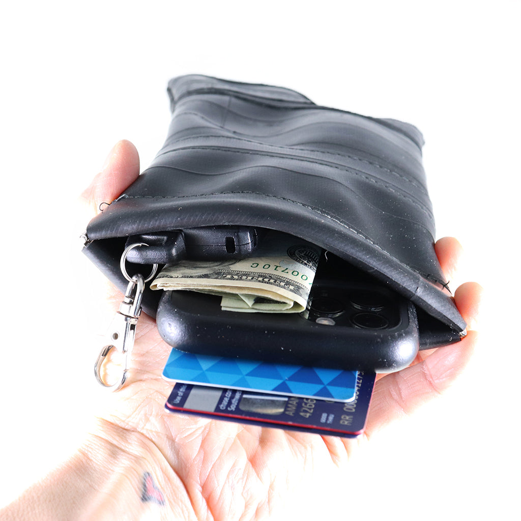 Inner Tube Phone Case Squeeze Pouch, Small things, elevated, upcycled, unique, handmade, chicago, bike parts, Bike gifts, LINKS by Annette