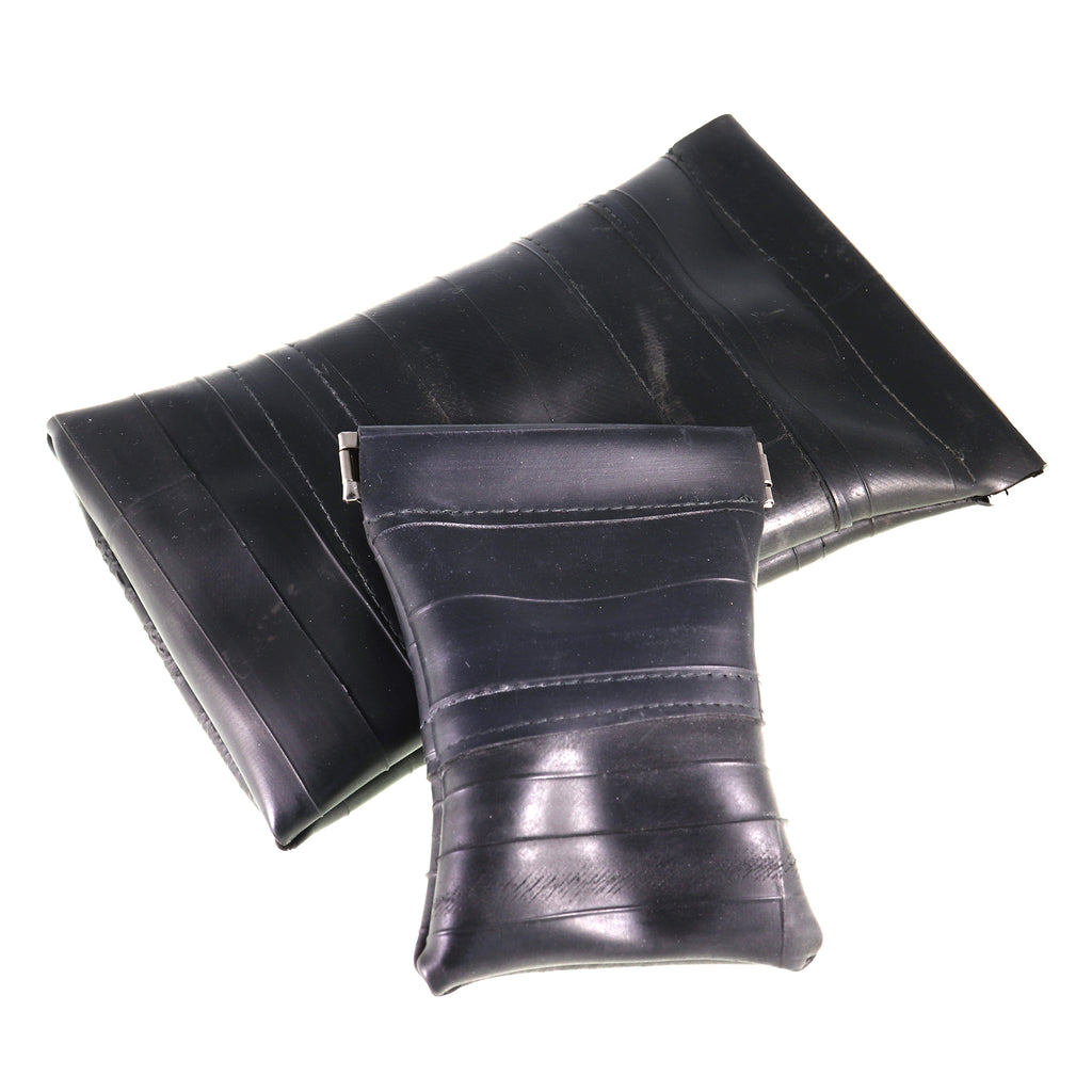 Inner Tube Squeeze Pouch, Small things, elevated, upcycled, unique, handmade, chicago, bike parts, Bike gifts, LINKS by Annette