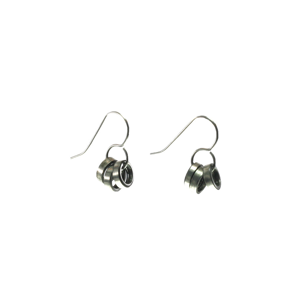 Roller Bling Earrings, Bike Jewelry, elevated, upcycled, unique, handmade, chicago, bike parts, Bike gifts, LINKS by Annette